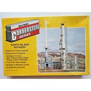 Walthers Cornerstone N Scale Sealed Kit North Island Oil Refinery Building U102